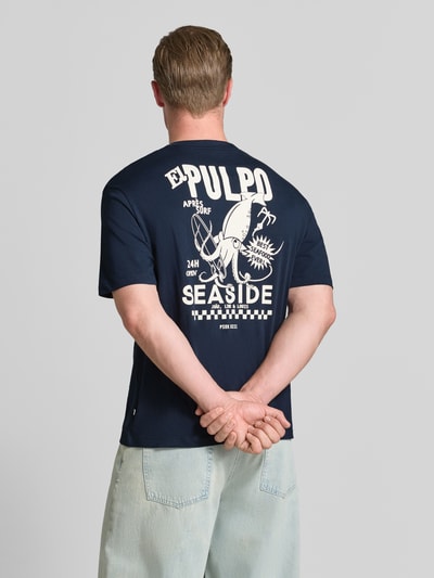 s.Oliver RED LABEL regular fit T-shirt van puur katoen Marineblauw - 5