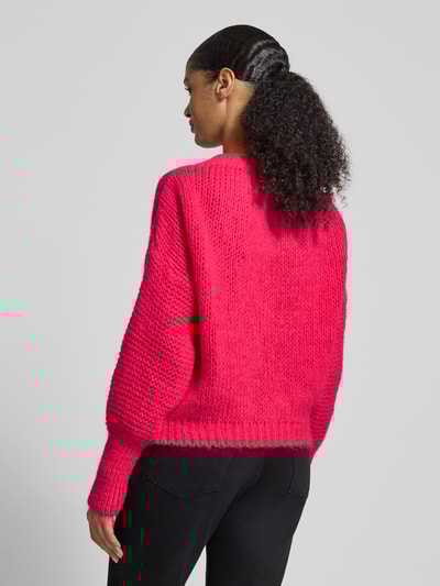 LOLLYS LAUNDRY Strickpullover mit gerippten Abschlüssen Modell 'Isolde' Pink 5