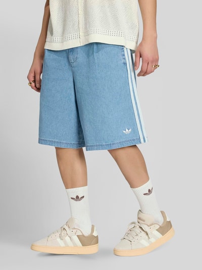 adidas Originals Loose Fit Bermuda aus Baumwoll-Mix Jeansblau 3