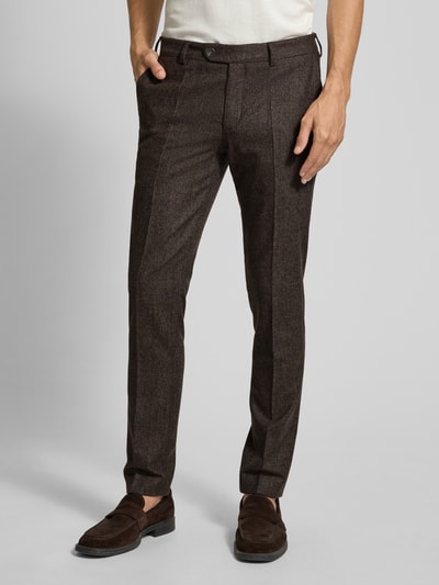 Mmx Stoffhose mit Bügelfalten Dunkelbraun 4