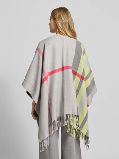Brax Poncho met franjes, model 'STYLE.THEA' Neon groen - 5