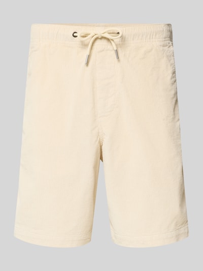 Produktfoto, Regular Fit Sweatshorts aus Baumwoll-Mix Modell 'JACE' von SELECTED HOMME w kolorze jednolitym, ze szlufkami, tunelem, bocznymi kieszeniami, kieszenią z tyłu, faktura sztruksu
