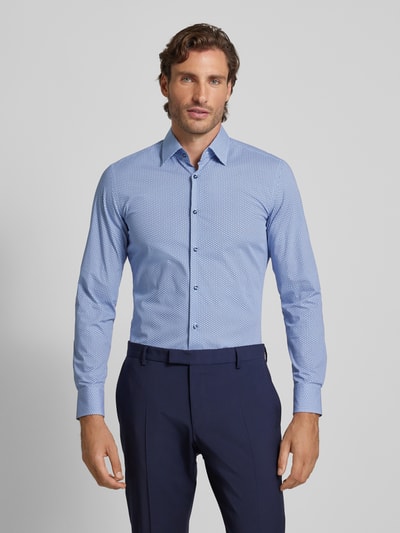 BOSS Slim Fit Business-Hemd mit Kentkragen Modell 'Hank' Bleu 4