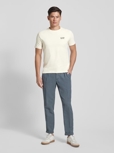 EA7 Emporio Armani T-shirt met labelprint Offwhite - 1