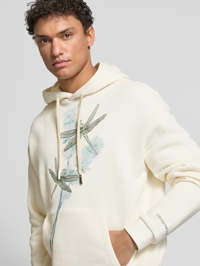 Emporio Armani Hoodie mit Motiv-Stitching Offwhite 3