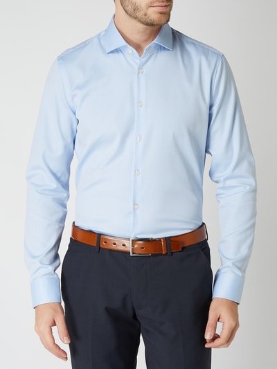 Jake*s Slim Fit Slim Fit Business-Hemd aus Twill Hellblau 3