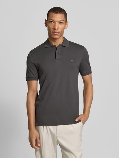 Christian Berg Men Regular Fit Poloshirt mit Stitching Anthrazit 4
