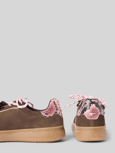 Tamaris Lage sneakers van suède in streetstyle Cognac - 2