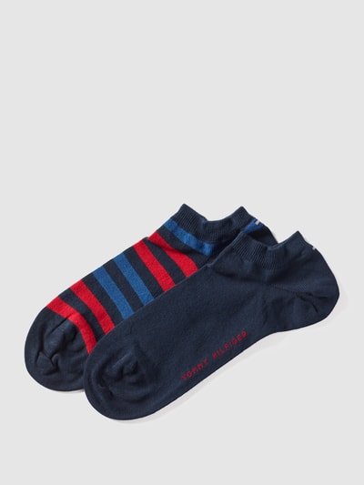 Tommy Hilfiger Sneakersocken mit Label-Print im 2er-Pack Dunkelblau 1