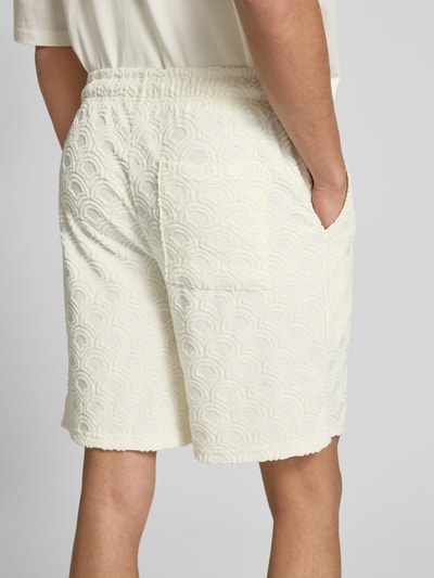 Jack & Jones Sweatshorts met elastische band, model 'JAIDEN' Offwhite - 3