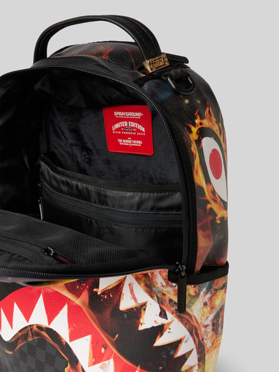 Sprayground Rugzak met motiefprint, model 'SHARK CHECK' Zwart - 5