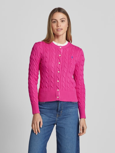 Polo Ralph Lauren Strickjacke mit Knopfleiste Pink 4