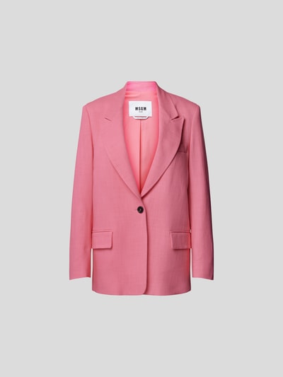 MSGM Oversized Blazer mit Pattentaschen Pink 2