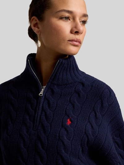 Polo Ralph Lauren Regular Fit Troyer aus Woll-Mix Marine 3