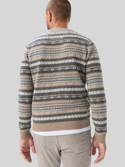 Brax Kaschmirpullover mit Rundhalsausschnitt Modell 'Rick' Mittelbraun 5
