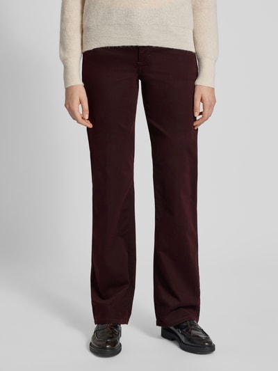 Angels Stoffen broek met 5-pocketmodel, model 'LARA' Bordeaux - 4