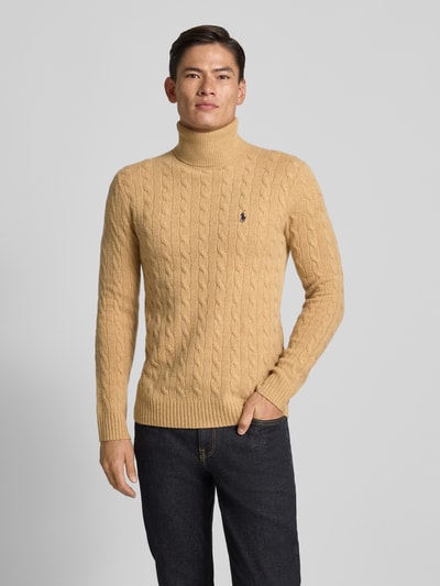 Polo Ralph Lauren Slim Fit Strickpullover aus Woll-Kaschmir-Mix Camel 4