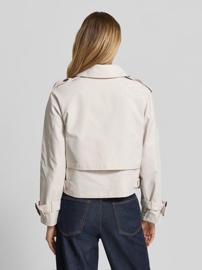 monari Trench Jacke mit doppelreihiger Knopfleiste und Umlegekragen Ecru 5