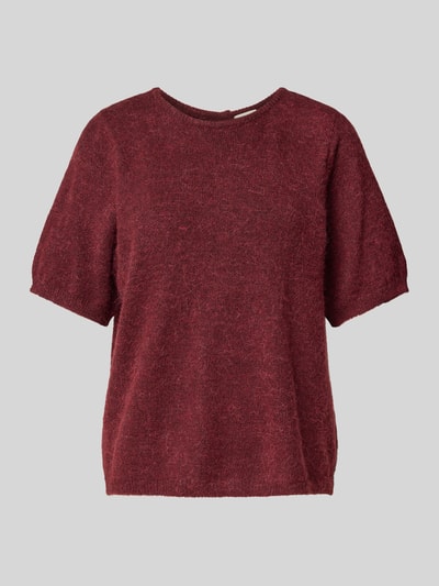 ICHI Strickpullover mit Rundhalsausschnitt Modell 'KAMARA' Bordeaux 2
