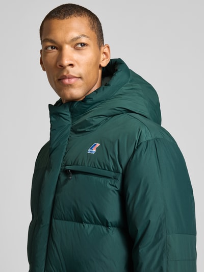 K-WAY Steppjacke mit Logo und Kapuze Petrol 3