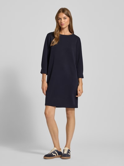 comma Sweatjurk met ronde hals Donkerblauw - 1