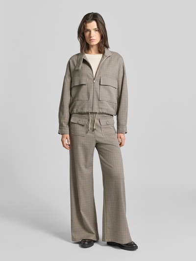 SUNCOO PARIS Jack met opstaande kraag en klepzakken, model 'DARIO' Zand - 1