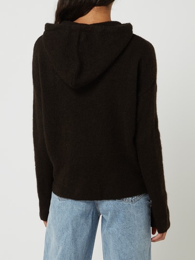 OPUS Sweter z dodatkiem wełny z alpaki model ‘Piotra’ Ciemnobrązowy 5