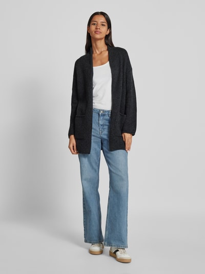 Marc O'Polo Oversized fit cardigan van heerlijk zachte scheerwolmix Antraciet gemêleerd - 1