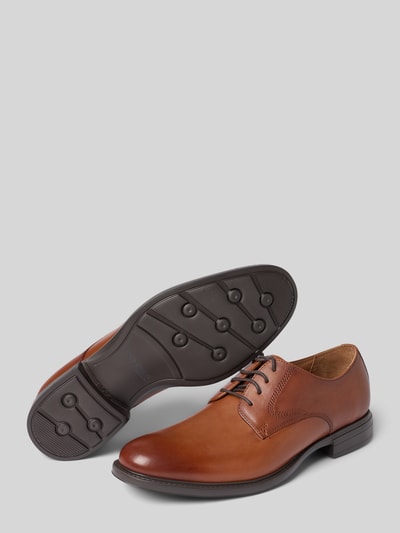 Tamaris Schnürschuhe aus echtem Rindsleder Cognac 4