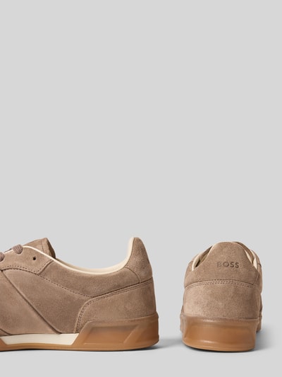 BOSS Lage sneakers van echt leer, model 'BRENTA' Taupe - 2