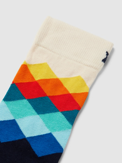 Happy Socks Socken mit grafischem Muster Modell 'Faded Diamond' Marine 2