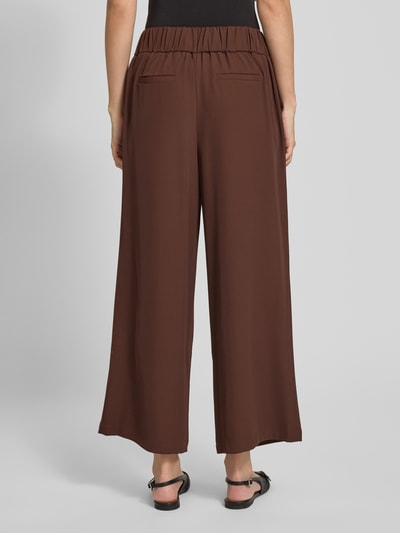 Zero Hose mit weitem Bein und elastischem Bund Mittelbraun 5