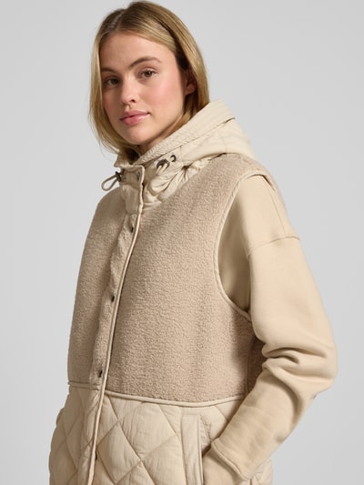 Fuchs Schmitt Fleecegilet met doorgestikte naden en steekzakken Ecru - 3