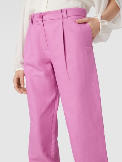 Lanius Regular Fit Bundfaltenhose mit Gürtelschlaufen Fuchsia 3