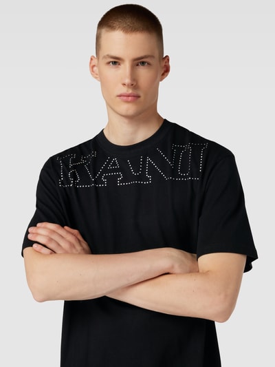 KARL KANI T-shirt met labelprint Zwart - 3