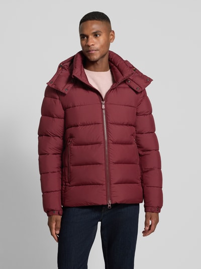 SAVE THE DUCK Kurtka pikowana z odpinanym kapturem model ‘BORIS’ Bordowy 4