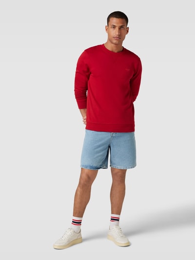 JOOP! Jeans Bluza z nadrukiem z logo model ‘Salazar’ Ciemnoczerwony 1