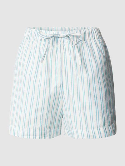 Knowledge Cotton Apparel Shorts mit Streifenmuster Tuerkis 2