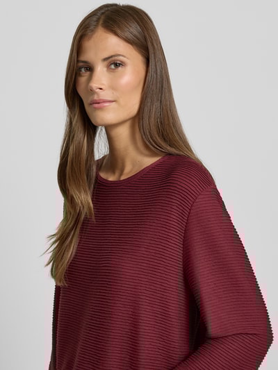 s.Oliver RED LABEL Relaxed Fit Sweatshirt mit Strukturmuster Bordeaux 3