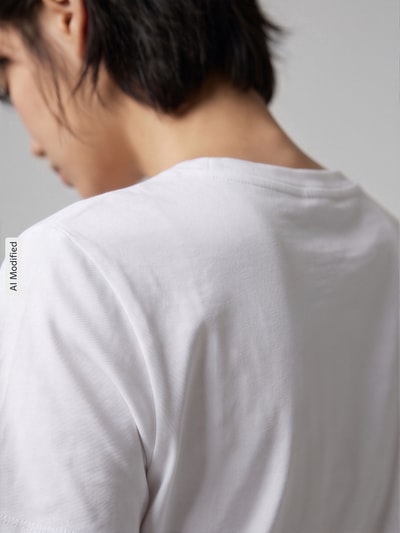 Tom Tailor Regular Fit T-Shirt aus reiner Baumwolle Modell 'LOS' Weiss 3