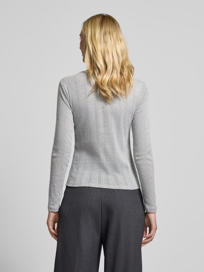 Vero Moda Regular fit shirt met lange mouwen van puur katoen, model 'LISA'
 Lichtgrijs - 5