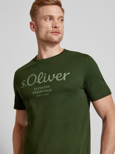 s.Oliver RED LABEL T-Shirt mit Rundhalsausschnitt Oliv 3