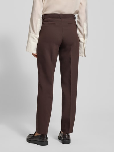 MORE & MORE Stoffen broek met Franse steekzakken Chocoladebruin - 5
