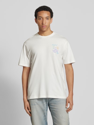 Only & Sons T-shirt o kroju oversized z nadrukiem z logo Złamany biały 4