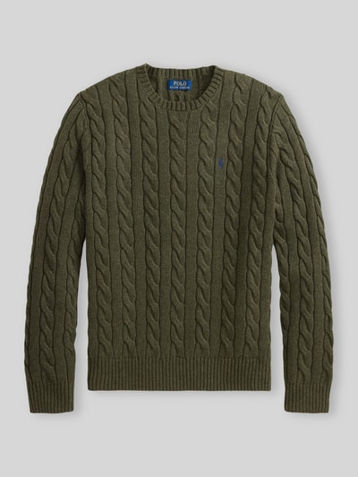 Polo Ralph Lauren Regular Fit Pullover aus reiner Baumwolle Oliv 2