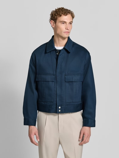 HUGO Relaxed Fit Jeansjacke aus reiner Baumwolle Modell 'HUGO 083/1' Jeansblau 4