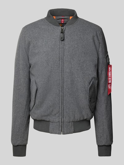 Alpha Industries Bluza rozpinana z detalem z logo Jasnoszary 2