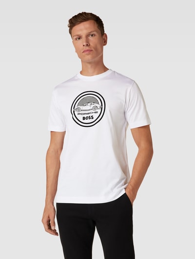 BOSS T-Shirt mit Label-Detail - Porsche X Boss Collection Weiss 4