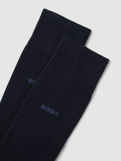 BOSS Socken mit Label-Print im 2er-Pack Modell 'RS' Dunkelblau 2