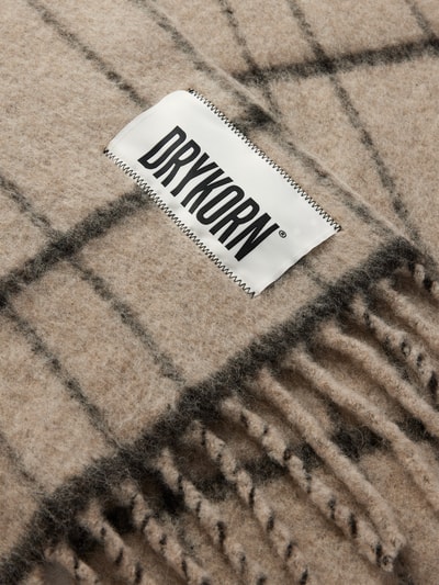 Drykorn Sjaal van scheerwol met labelpatch, model 'RYRI' Zand - 2